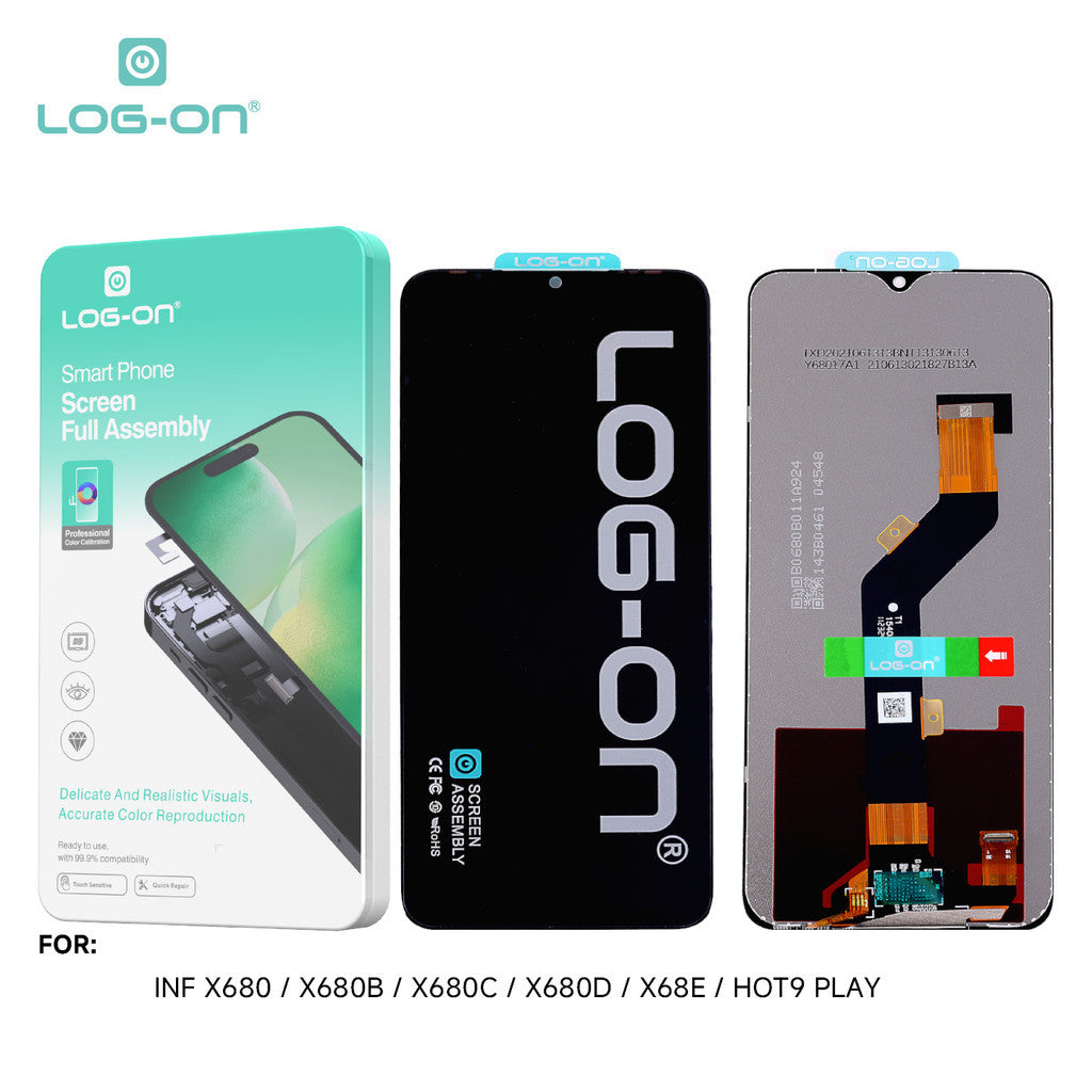 LOG-ON LCD FOR INFINIX HOT 9 PLAY X680 / X680B / X680C HD+ FULLSET ORIGINAL OEM free lem