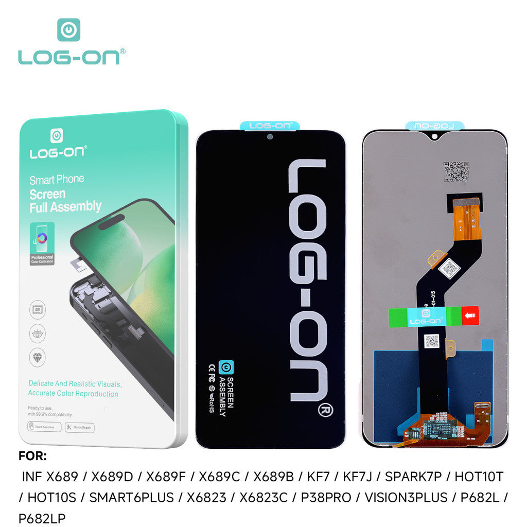 LOG-ON LCD FOR INFINIX HOT 10S X689 / HOT 11 / SMART 6 PLUS / VISION 3 PLUS HD+ FULLSET ORIGINAL OEM free lem