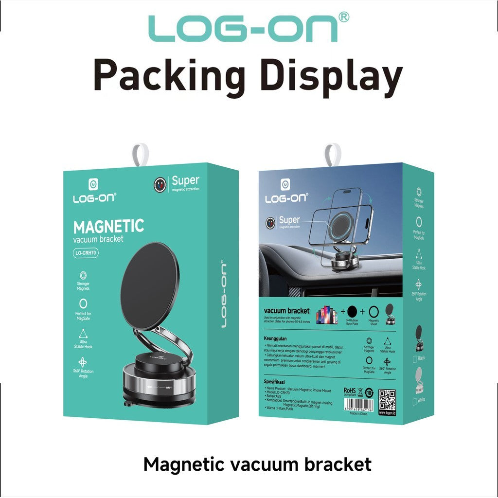 LOG ON Stand Holder Magnetic Vacuum Tempel Rotation 360 LO-CRH70