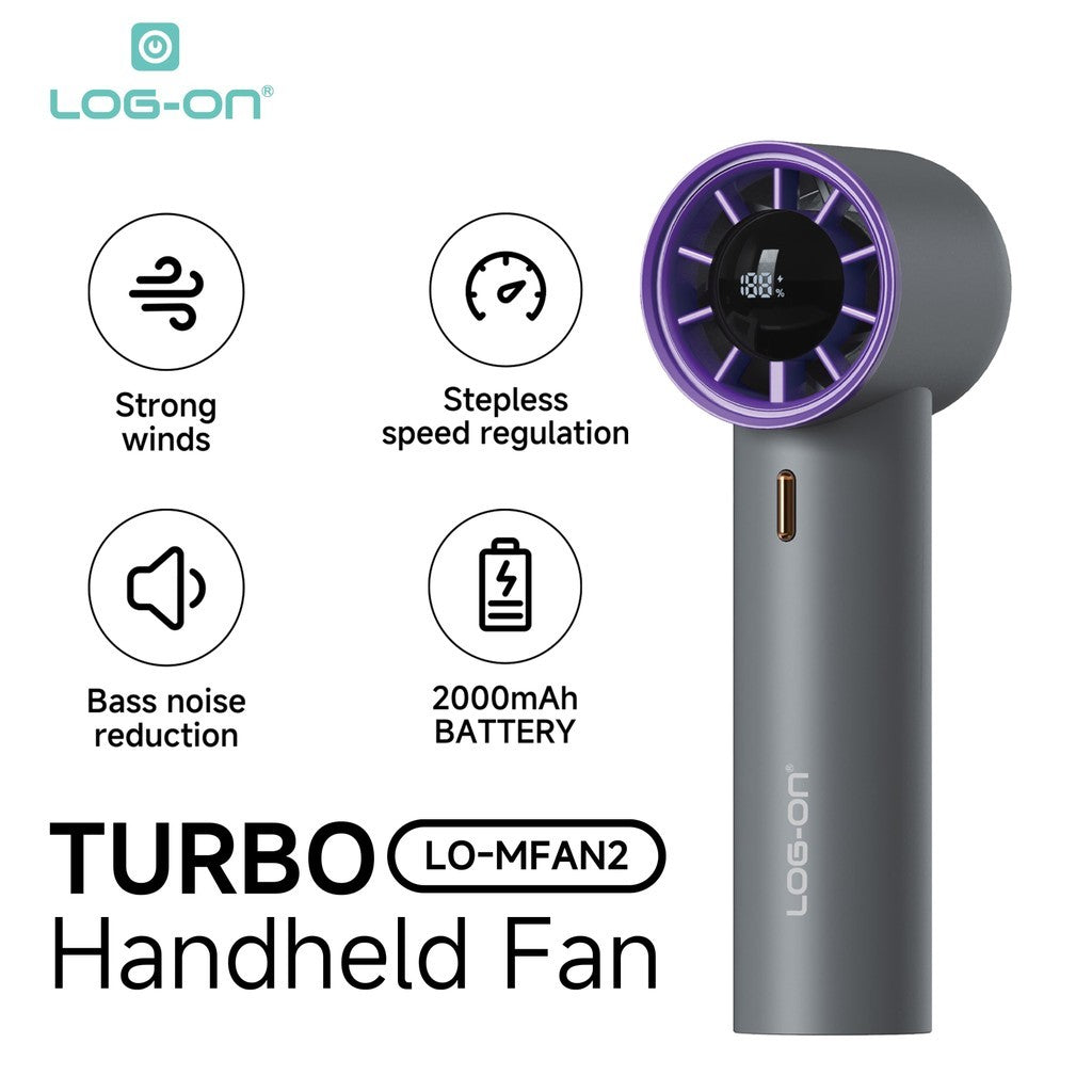 LOG ON Kipas Angin Turbo Super Mini Portable LO-MFAN2 19000Rpm Pocket Size