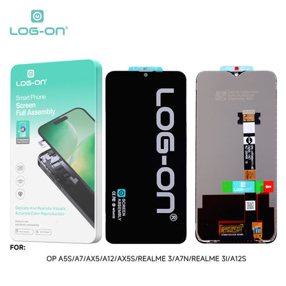 LOG-ON LCD FOR OPPO / REALME A5S / A12 / A12S / A7 / AX5S / REALME 3 / 3i HD+ FULLSET ORIGINAL OEM free lem