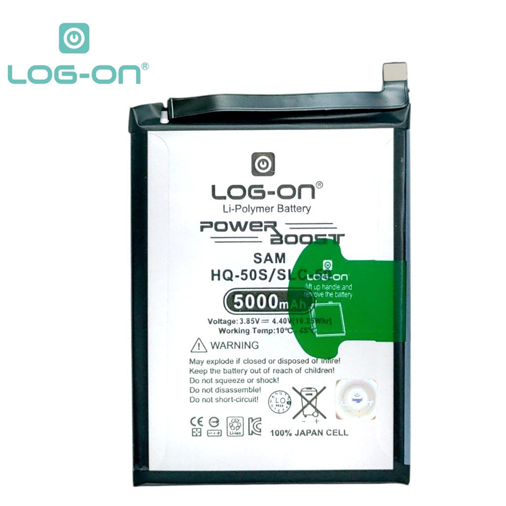 Baterai Log On HQ-50S / SLC-50 Untuk Samsung A02S / A03S / A03 CORE Power Boost - Kapasitas 5000mAh Original Battery Batre - 1 Tahun Garansi