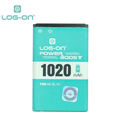 Baterai Log On BL-5C / BL5C Untuk Nokia 3100 / 3110 / 3120 / 6600 / 2626 Power Boost - Kapasitas 110mAh Original Battery Batre - 1 Tahun Garansi