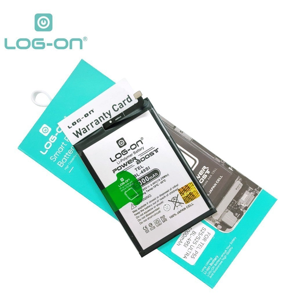 Baterai Log On BL-49SI Untuk Itel P55 5G / S25 / S25 Ultra Power Boost - Kapasitas 5000mAh 1 Tahun Garansi Battery Batre
