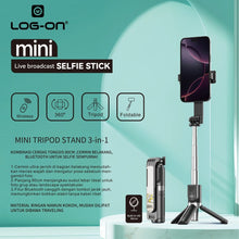LOG-ON Mini Tripod Stand Mirror 800mm Wireless Selfie Stick LO-TS01 Tongsis mini