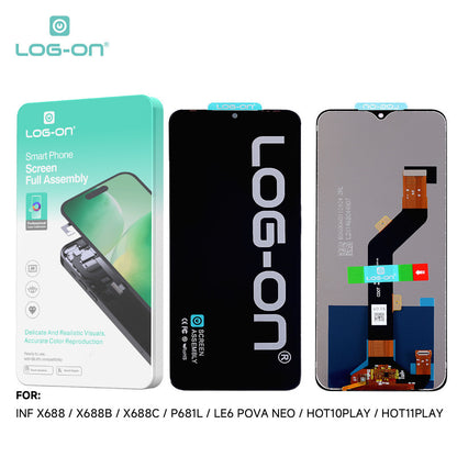 LOG-ON LCD FOR INFINIX HOT 10 PLAY / X688 / X688B / X688C / HOT 11 PLAY HD+ FULLSET ORIGINAL OEM free lem