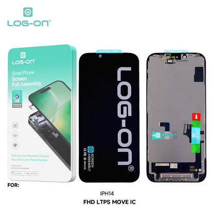 LOG-ON LCD UNTUK IPH 14 / 14 PRO / 14 PRO MAX FHD LTPS MOVE IC FULLSET TOUCHSCREEN ORIGINAL OEM free lem