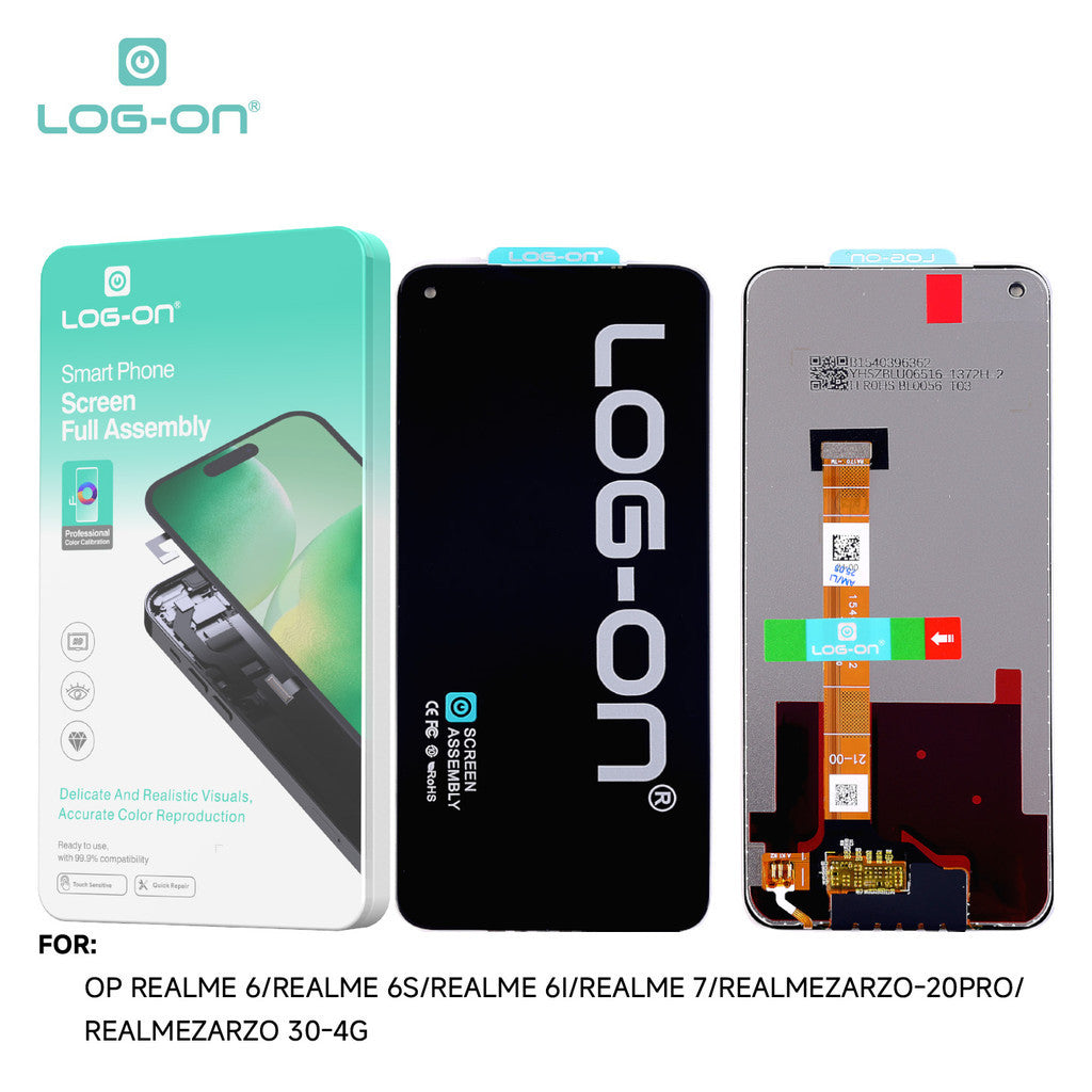 LOG-ON LCD FOR REALME 6 / 6S / REALME 7 / NARZO 20 PRO / NARZO 30 4G HD+ FULLSET ORIGINAL OEM free lem