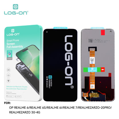 LOG-ON LCD FOR REALME 6 / 6S / REALME 7 / NARZO 20 PRO / NARZO 30 4G HD+ FULLSET ORIGINAL OEM free lem