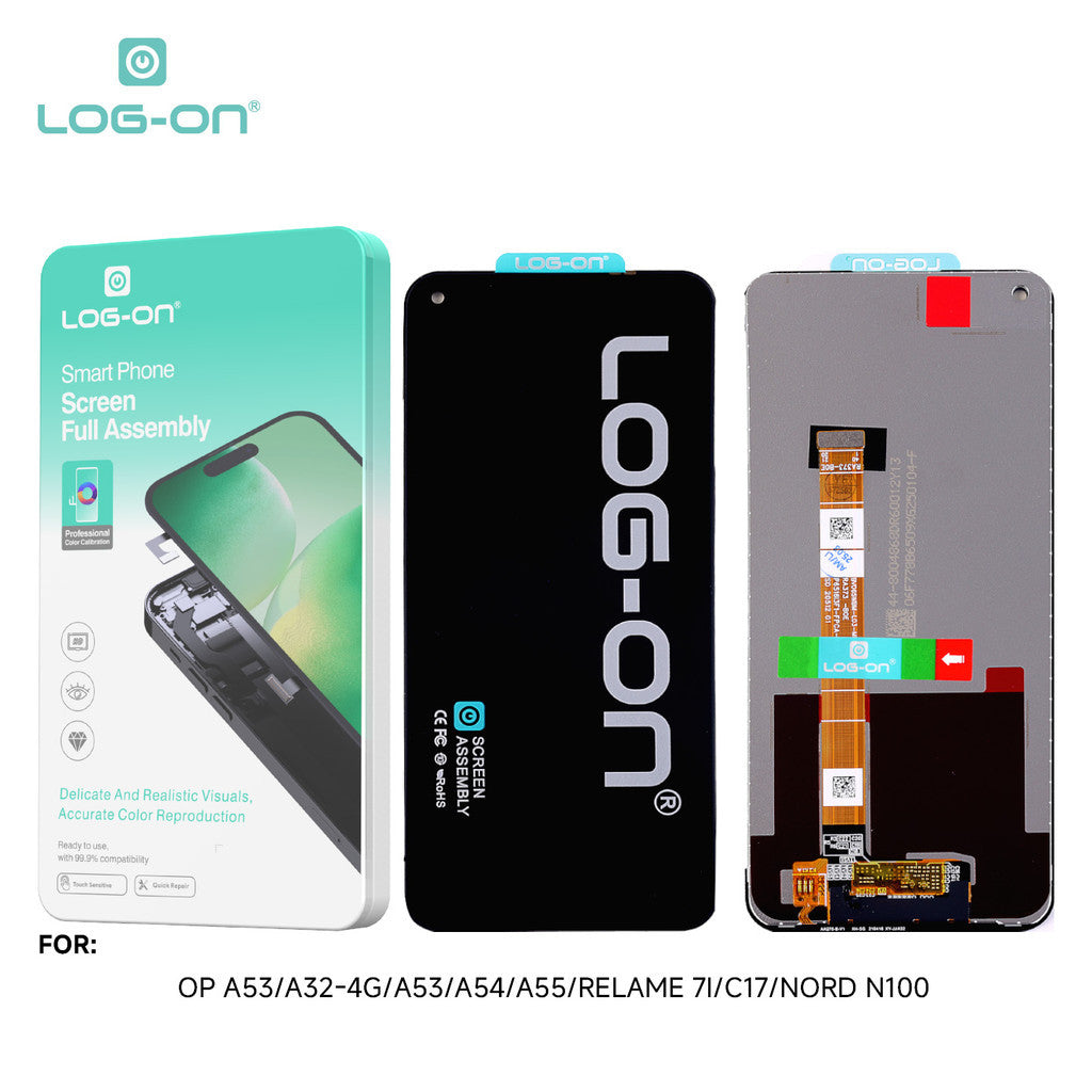 LOG-ON LCD FOR OPPO A32 4G / A53 4G / A54 4G / A55 / REALME 7i / C17  HD+ FULLSET ORIGINAL OEM free lem
