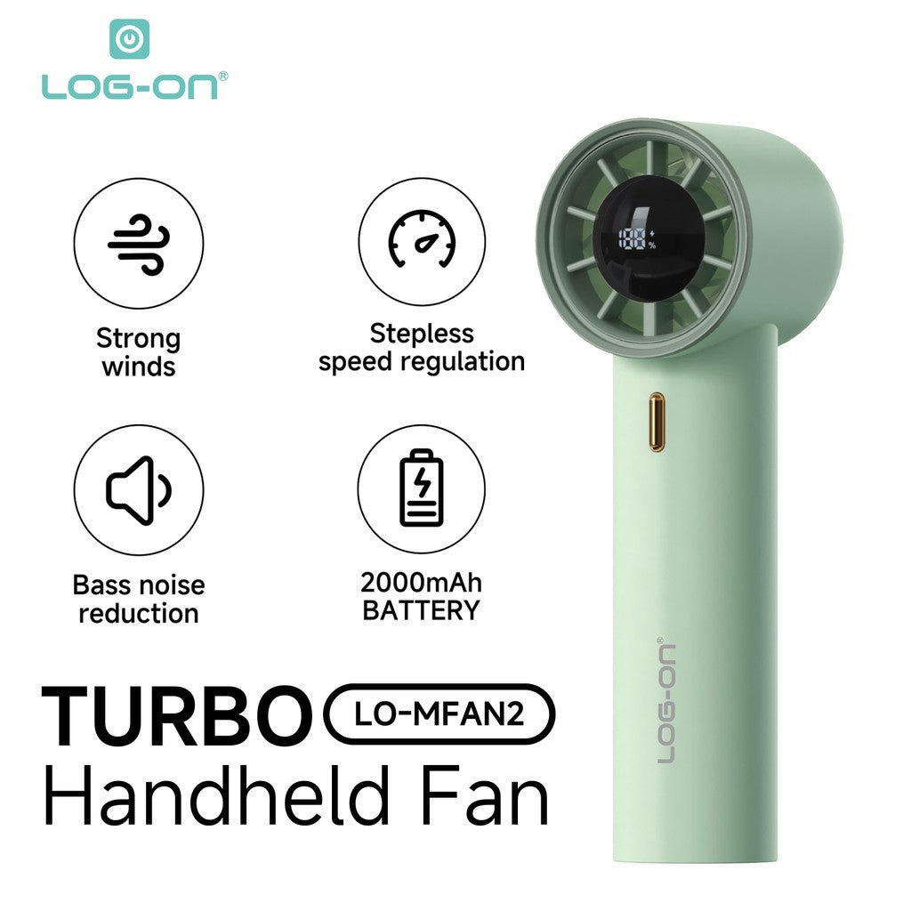 LOG ON Kipas Angin Turbo Super Mini Portable LO-MFAN2 19000Rpm Pocket Size