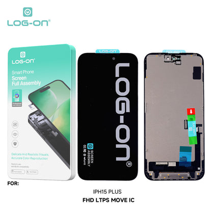 LOG-ON LCD FOR IPHONE 15 / 15 PRO / 15 PRO MAX / 15 PLUS FHD LTPS MOVE IC FULLSET TOUCHSCREEN OEM