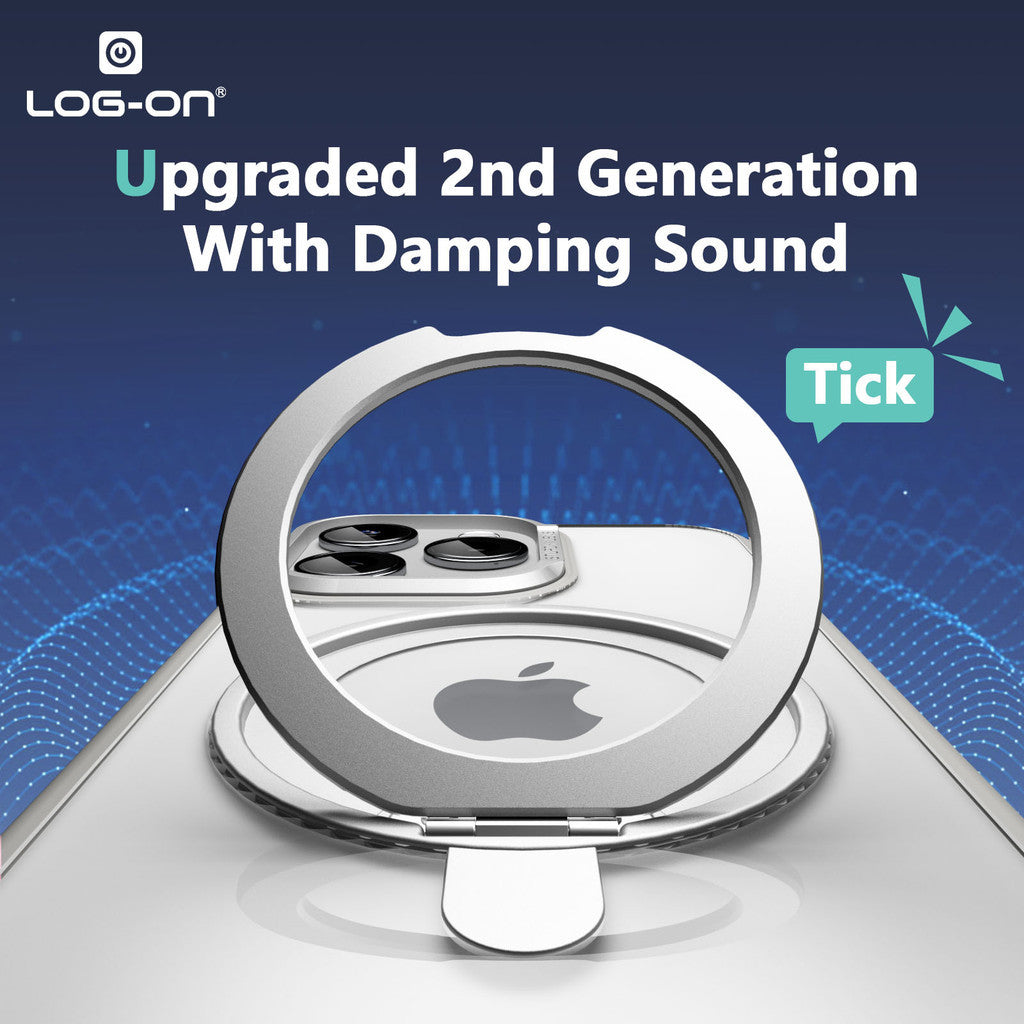 LOG ON Magsafe Armor Case For IPHONE Series-360 Metal Kickstand, Military Grade Premium Case