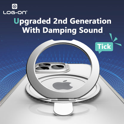 LOG ON Magsafe Armor Case For IPHONE Series-360 Metal Kickstand, Military Grade Premium Case