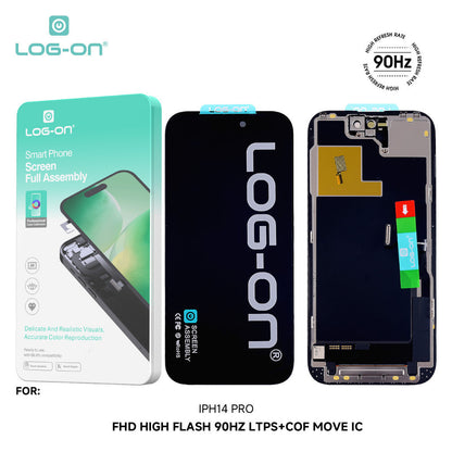 LOG-ON LCD FOR IPHONE 14 / 14 PRO / 14 PRO MAX FHD LTPS MOVE IC FULLSET TOUCHSCREEN ORIGINAL OEM