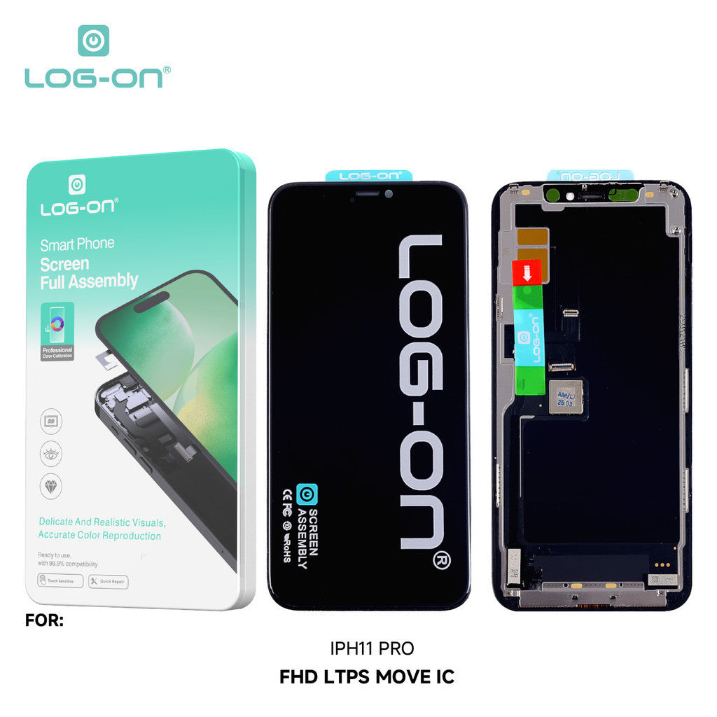 LOG-ON LCD FOR IPH 11 / 11 PRO / 11 PRO MAX FHD LTPS MOVE IC FULLSET TOUCHSCREEN OEM free lem