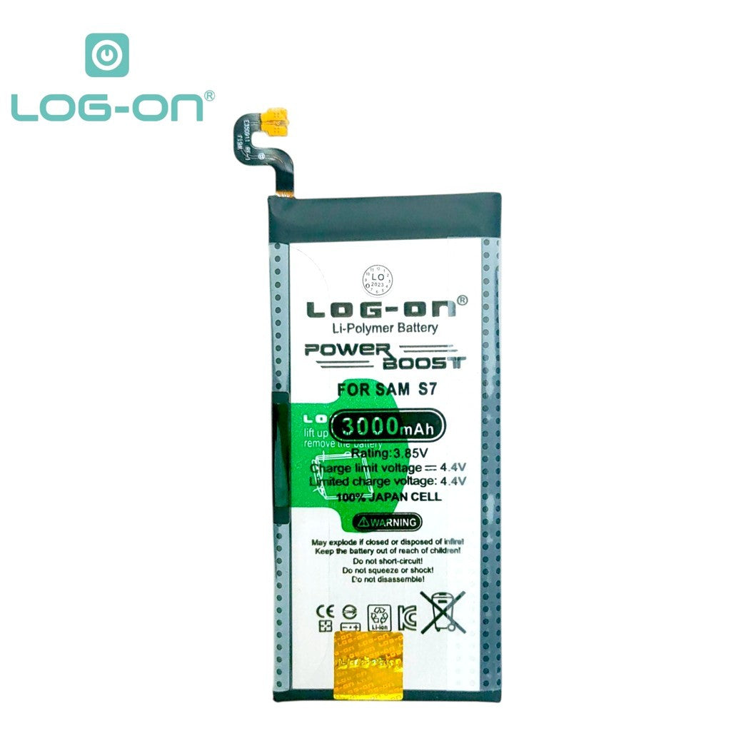 Baterai Log On EB-BG930ABE Untuk Samsung S7 / S7 Flat Power Boost - Kapasitas 3000mAh Original Battery Batre - 1 Tahun Garansi