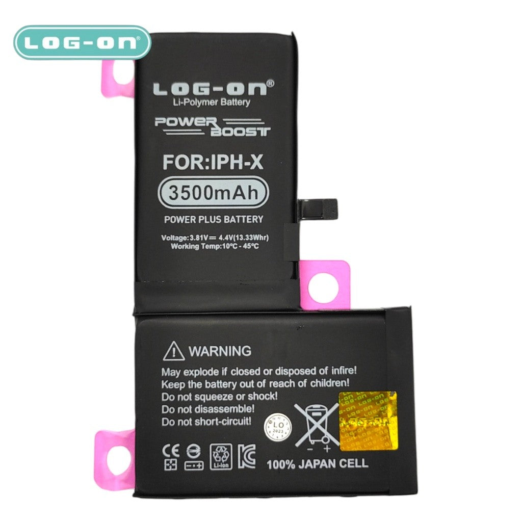 Log On - IPHONE X Power Plus Original Battery Baterai Batre