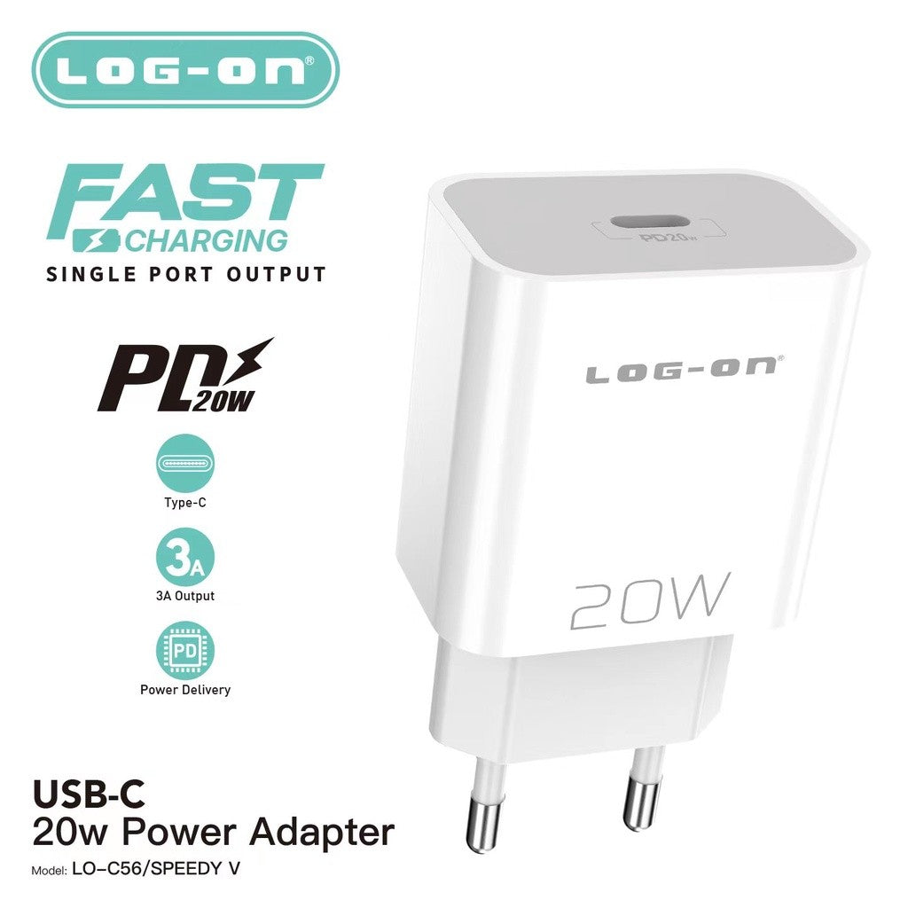 LOG ON ADAPTOR CHARGER PD20W LO-C56 SINGLE PORT