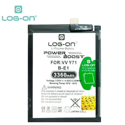 Log On - B-E1 Untuk Vivo Y71 BE1 Power Boost - Kapasitas 3360mAh Battery Baterai Batre - 1 Tahun Garansi