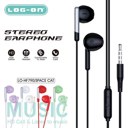 LOG ON STEREO EARPHONE LO-HF790 SPACE CAT HANDSFREE HEADSET