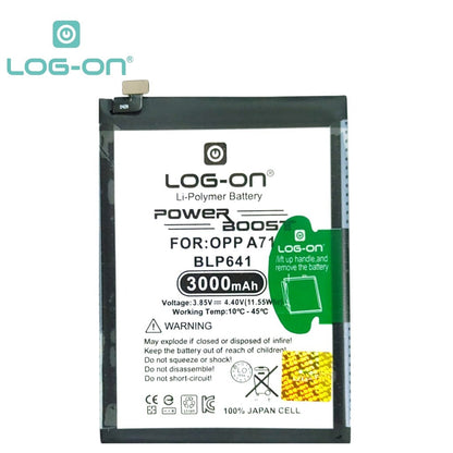Log On - BLP641 Untuk Oppo A71 Power Boost - Kapasitas 3000mAh Battery Baterai Batre - 1 Tahun Garansi