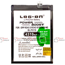 Log On - Oppo Reno 5 BLP819/ Reno 5F / Reno 6 4G BLP-819 Power  Boost Original Battery Baterai Batre