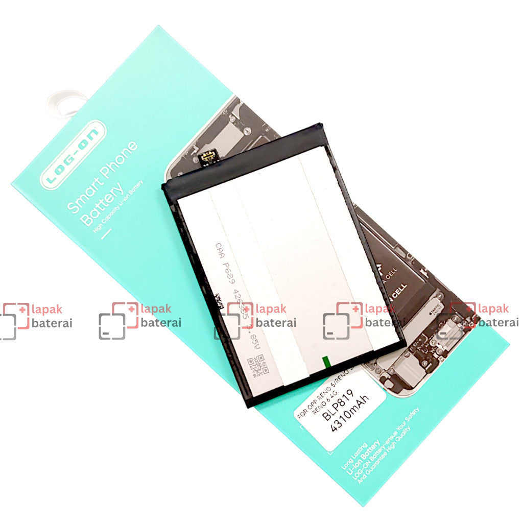 Log On - Oppo Reno 5 BLP819/ Reno 5F / Reno 6 4G BLP-819 Power  Boost Original Battery Baterai Batre