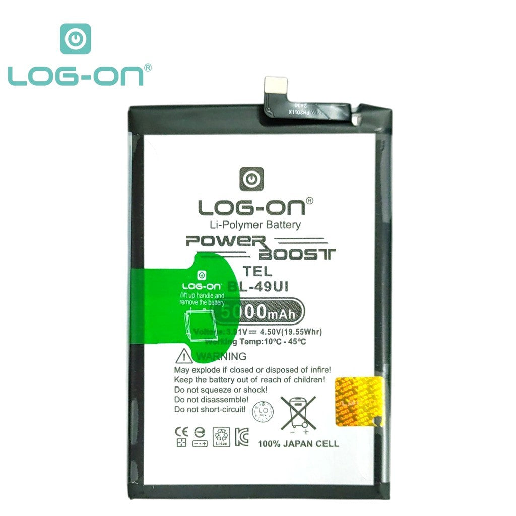 Baterai Log on BL-49UI Untuk Itel RS4 Power Boost - Kapasitas 5000mAh 1 Tahun Garansi Battery Batre