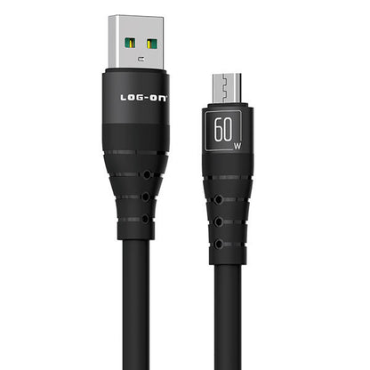 LOG ON KABEL 60W T-CORE USB A to MICRO (KABEL CHARGE+KABEL DATA) 1M LO-CB79