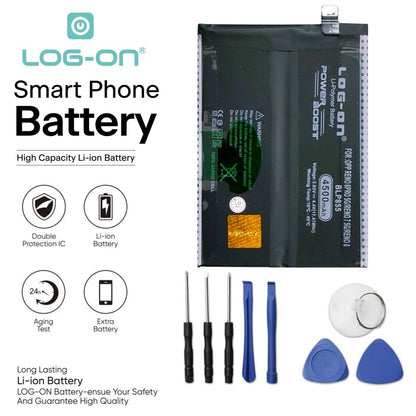 Baterai Log On BLP855 Untuk Oppo Reno 6 Pro 5G / Reno 7 5G / Reno 8 5G BLP-855 Power Boost - Kapasitas 4500mAh Battery Baterai Batre - 1 Tahun Garansi
