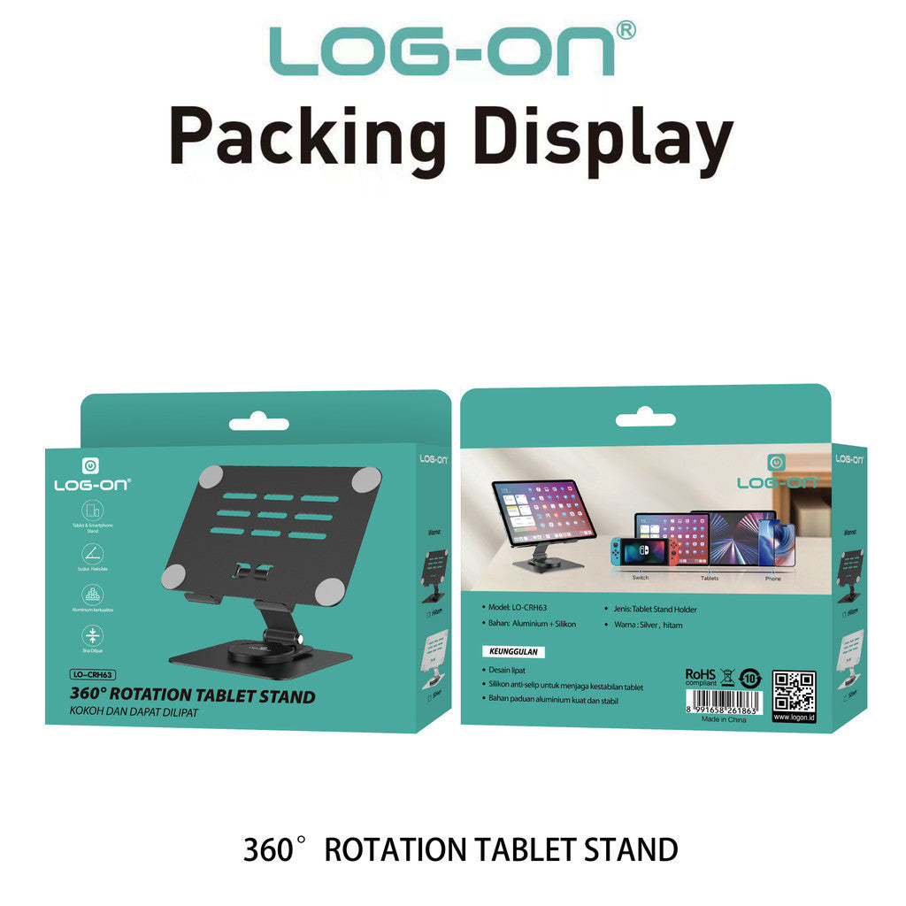LOG ON STAND HOLDER TABLET ALUMINIUM LO-CRH63