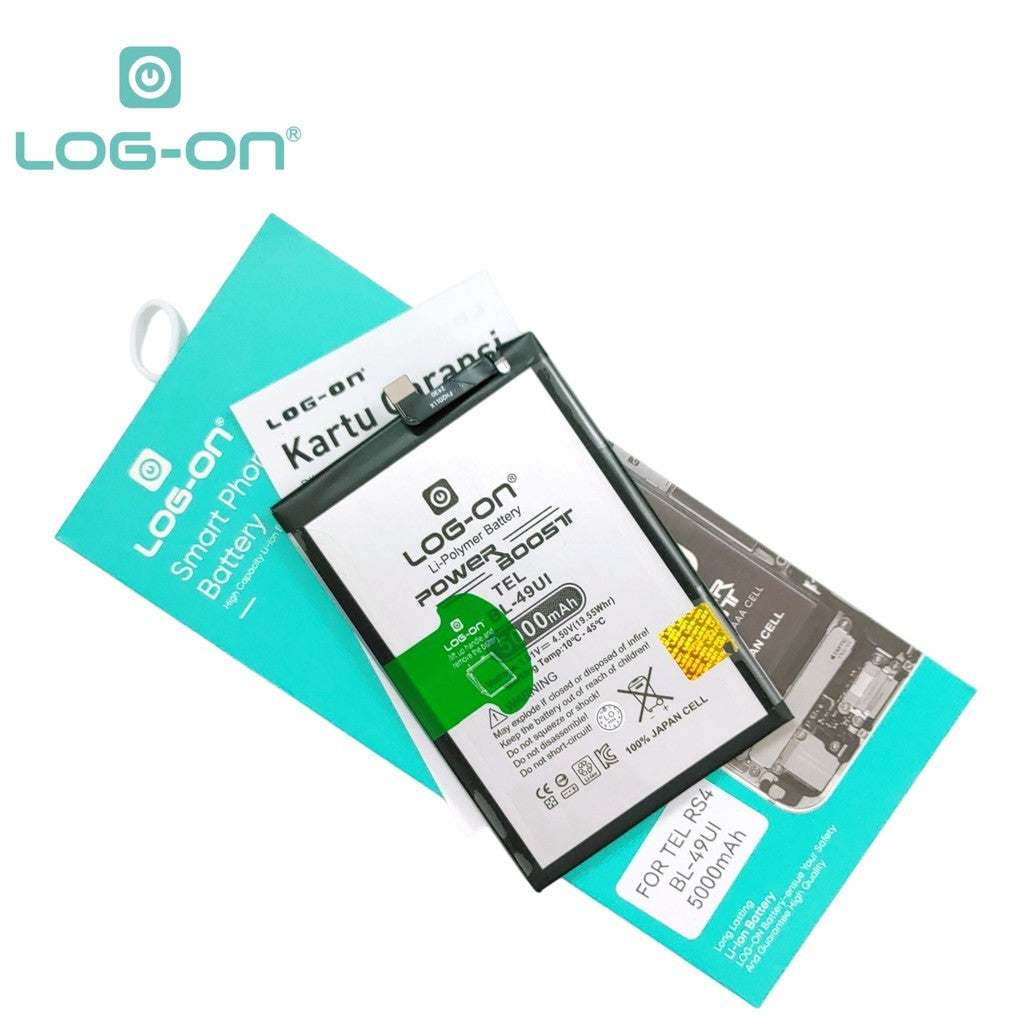 Baterai Log on BL-49UI Untuk Itel RS4 Power Boost - Kapasitas 5000mAh 1 Tahun Garansi Battery Batre