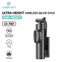 LOG ON WIRELESS SELFIE STICK 80 CM ULTRA HEIGHT LO-TS01 TONGSIS BLUETOOTH TRIPOD BLUETOOTH