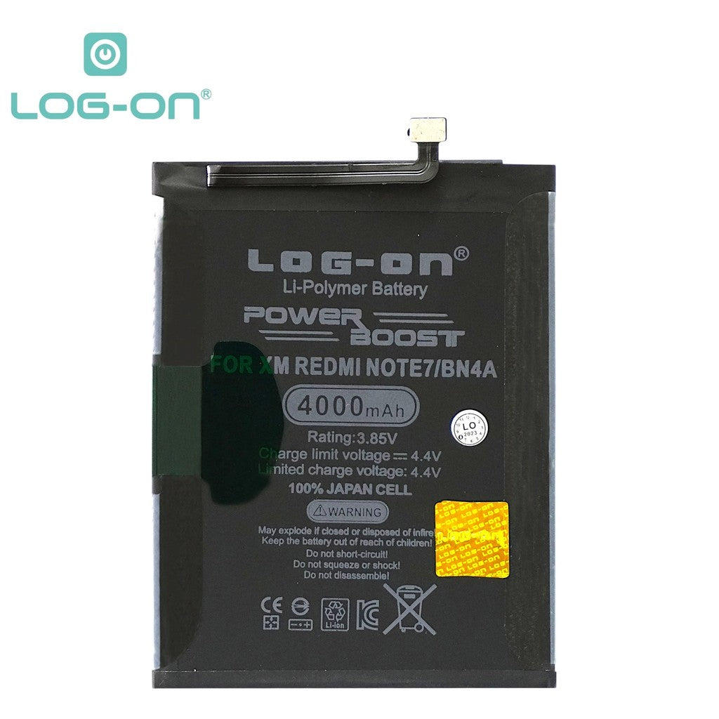Log On-BN4A Xiaomi Redmi Note 7 BN-4A Power Boost Double IC Battery Baterai