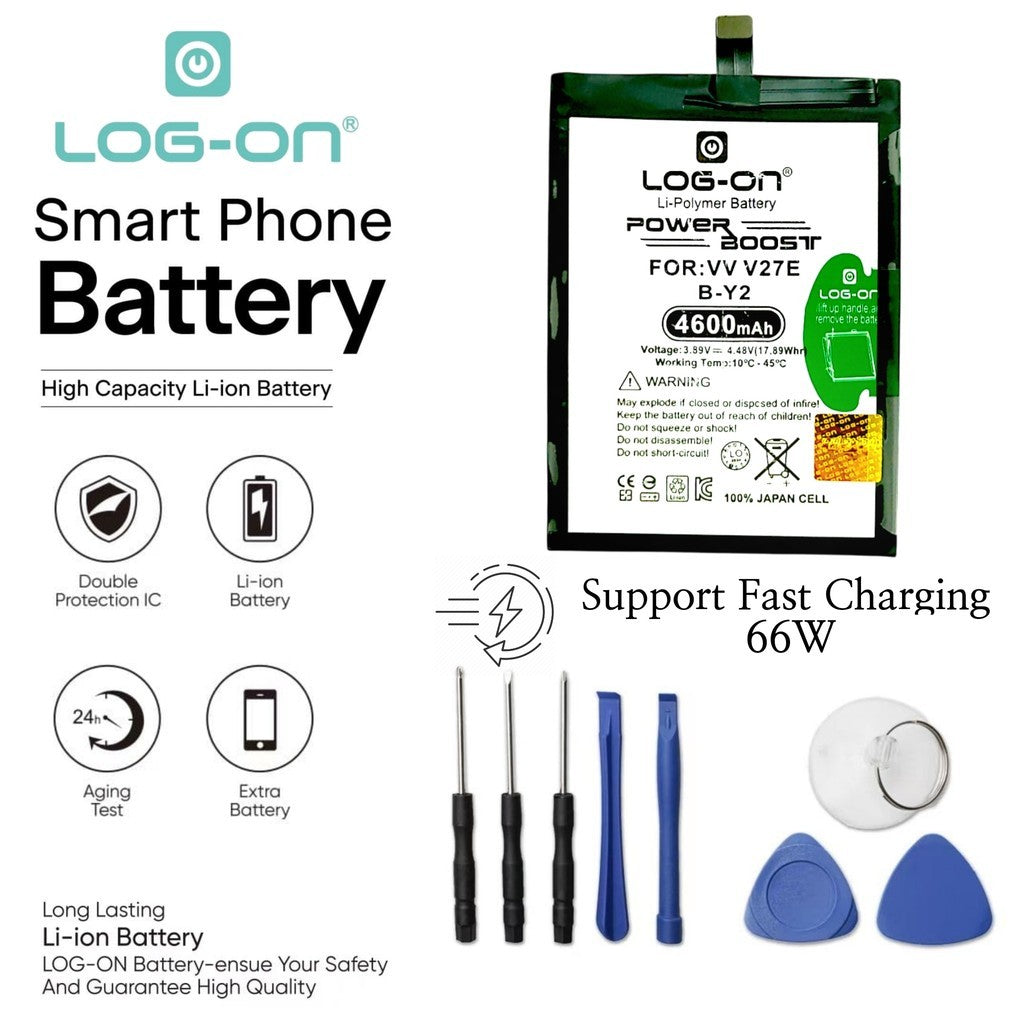 Log On - B-Y2 Vivo V27E ( V2237 ) BY2 Power Boost Battery Baterai Batre - 1 Tahun Garansi