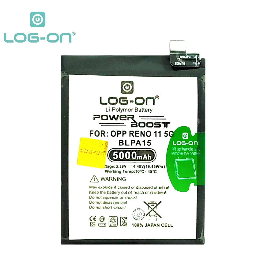 Log On - BLPA15 Oppo Reno 11 5G BLP-A15 Power Boost Original Battery Baterai Batre