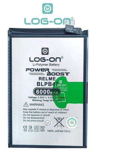 Baterai Log on BLPB47 Untuk Realme C75 Power Boost 6000mAh / 45W Original 1 Tahun Garansi Battery Batre