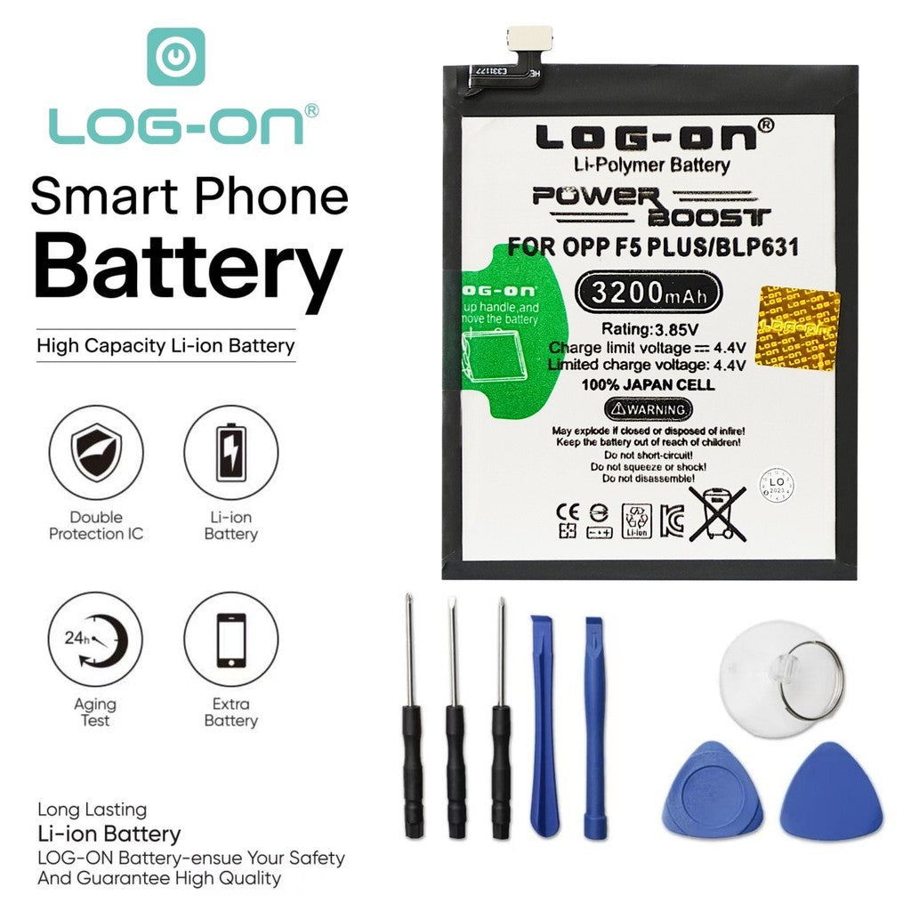 Log On-BLP631 Oppo F5 PLUS Power Boost Double IC Battery Baterai