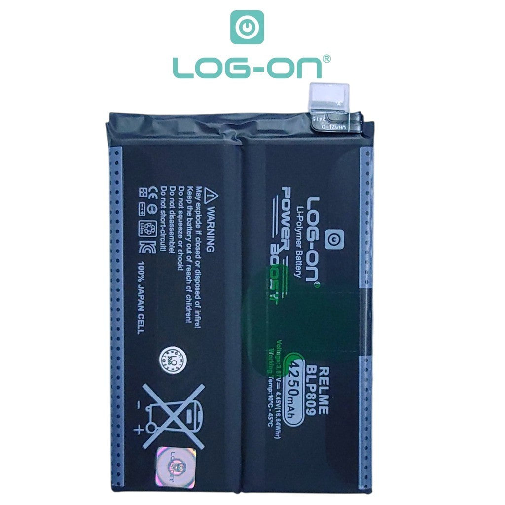 Baterai Log on BLP809 Untuk Realme GT Master / Realme Q20 PRO Power Boost 4250mAh / 65W Original 1 Tahun Garansi Battery Batre