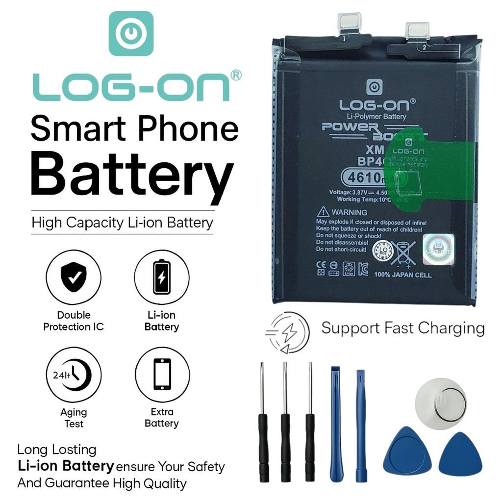 Baterai Log on BP4Q Untuk Xiaomi 14 ( MI 14 ) Power Boost 4610mAh / 90W Original 1 Tahun Garansi Battery Batre