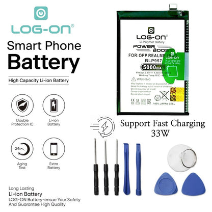 Log On - BLP957 Realme 10 4G Power Boost Original Battery Baterai Batre - 1 Tahun Garansi