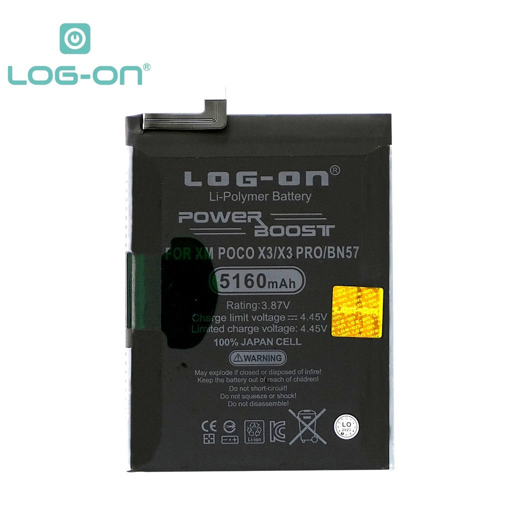LOG ON BATERAI POCO X3 NFC BN57 BATRE POWER BOOST BATTERY