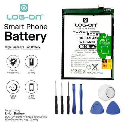 Log On - WT-S-N28 Samsung A05 ( A055F ) Power Boost Original Battery Baterai Batre - 1 Tahun Garansi