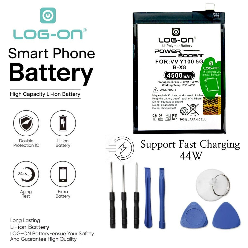 Log on - B-X8 Vivo Y100 5G ( V2239 ) BX8 Power Boost Original Battery Baterai Batre - 1 Tahun Garansi