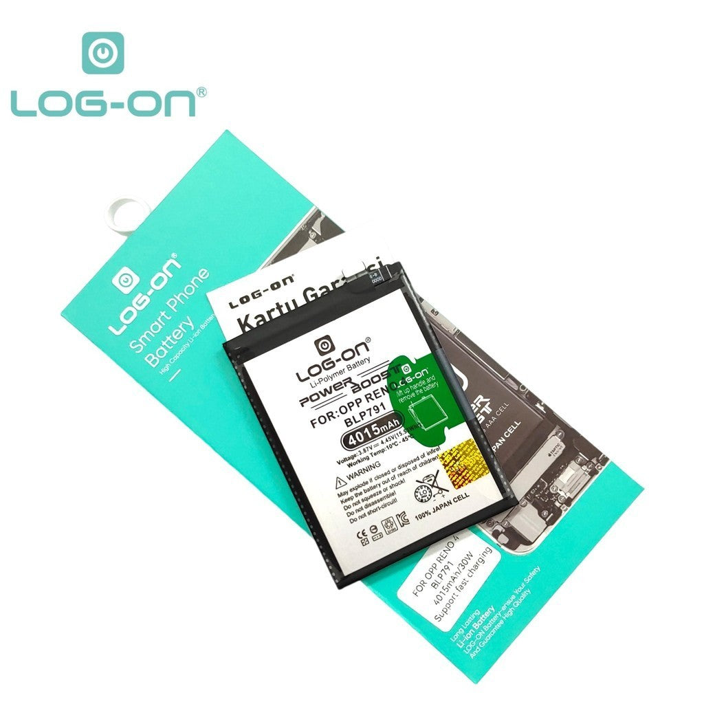Log On - BLP791 Oppo Reno 4 ( CPH2113 ) BLP-791 Power Boost Original Battery Baterai Batre - 1 Tahun Garansi