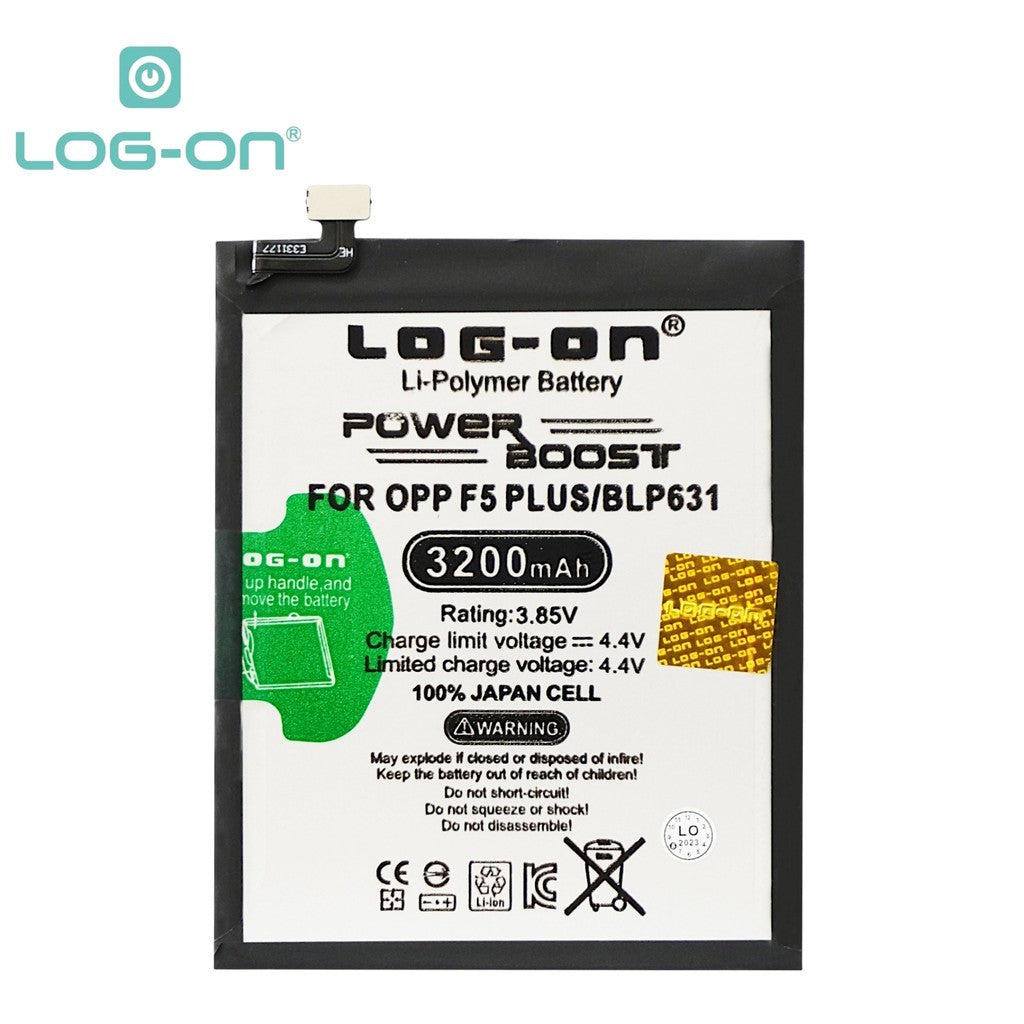 Log On-BLP631 Oppo F5 PLUS Power Boost Double IC Battery Baterai