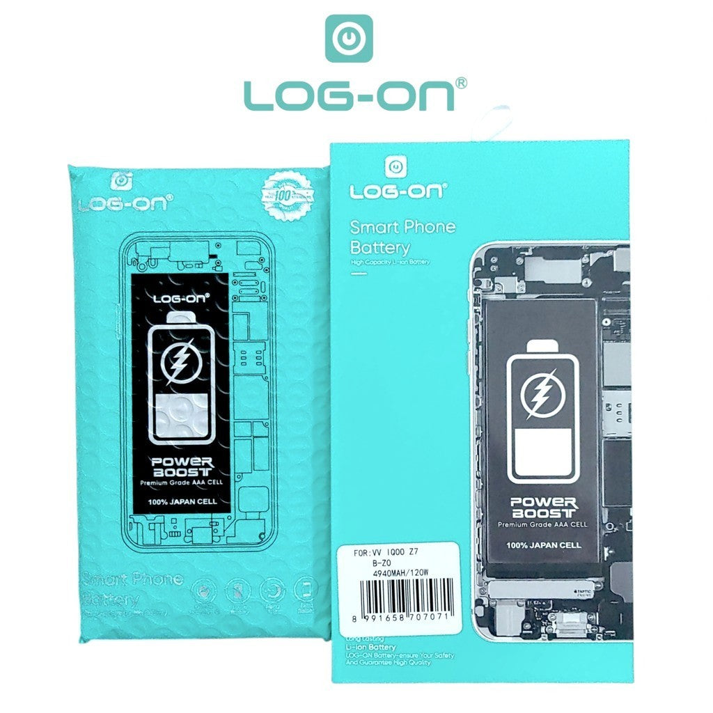 Baterai Log on B-Z0 Untuk IQOO Z7 Power Boost 4940mAh / 120W Original 1 Tahun Garansi Battery Batre