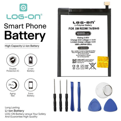 LOG ON BATERAI XIAOMI REDMI 7A BN49 BATRE DOUBLE POWER DOUBLE IC BATTERY