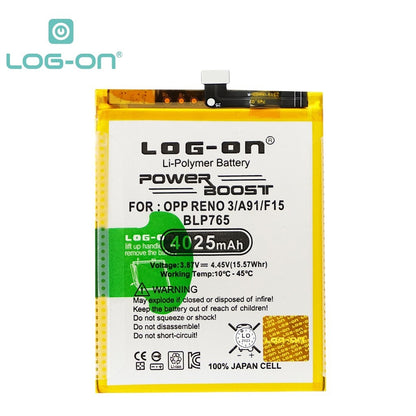 Log On - BLP765 Oppo Reno 3 / A91 / F15 BLP-765 Power Boost Original Battery Baterai Batre